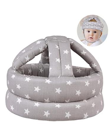 TORASO Baby Safety Helmet - Infant Head Protector for Crawling & Learning to Walk - Gray Star Design - Buy Online on GoSupps.com