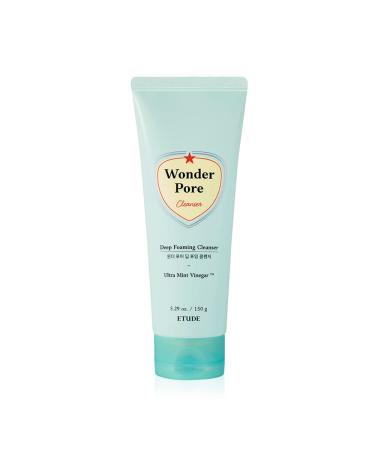 ETUDE Wonder Pore Cleanser 150g (5 fl. Oz) 21AD | Kbeauty | Deep Foam Cleanser for Sensitive Skin to Balance Sebum Level  Clean Dirt and Impurities in Pores | Ultra Mint Vinegar for a Fresh Finish New Version