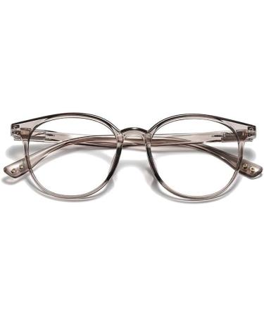 Fuqinqingoz Retro Round Reading Glasses - Trendy Anti-Blue Light Computer Readers for Presbyopia - Fatigue Relief - Stylish Gray +0.00 - Buy Online on GoSupps.com