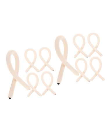 Zerodeko 10 Pcs Curved Cabinet Hooks Key Padlock Car Seat Headrest Hooks Car Hook Foam Coat -Mounted