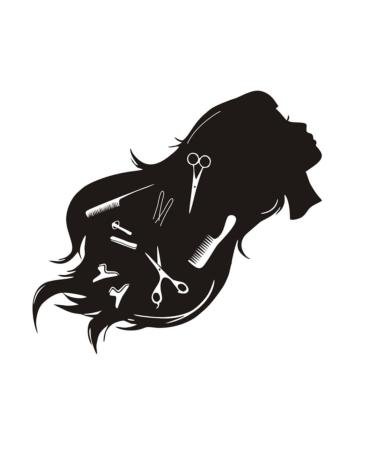 MERRYHAPY Hairdressing Wall Sticker Home Accents Decor Home Decoration Home+Decor Hair Salon Wall Sticker Barber Shop Wall Decal Self-Adhesive Wall Sticker Wall Sticker for Salon Wall Decals