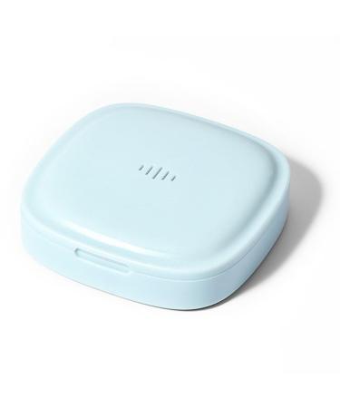 Slim Retainer Holder with Vent Holes Compact Night Guard Case with Magnetic Closure Small Portable Retainer Case for Travel Thin Aligner Case Compatible with Invisalign(Pastel Blue)