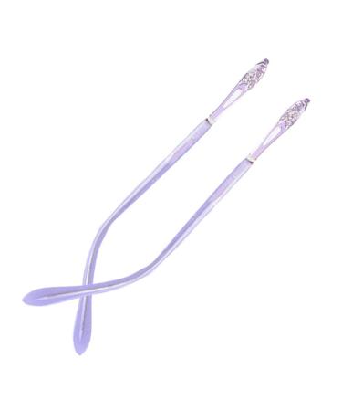 RiJpex Glasses Leg Ear Hook Holder 1 Pair Women's Rhinestone Replacement Temples Glasses Legs for Rimless Glasses Purple