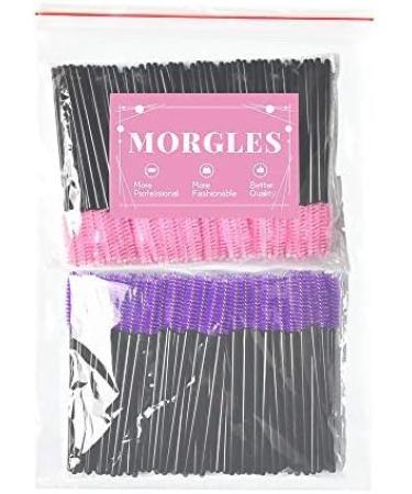 200Pcs Disposable Eyelash Brushes - MORGLES Mascara Wands & Eyebrow Applicator Kit (Pink & Purple) - Makeup Essential - Buy Online on GoSupps.com