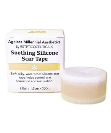 Ageless Millennial Aesthetics - Soothing Silicone Scar Tape - Extra-Long Discreet Post-Op Scar Management - 0.5in x 120in