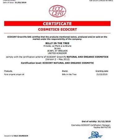 Pure Argan Oil (100ml) 100% Pure and Certified Organic by EcoCert. For Face Body Hair and Nails Cold Pressed Top Quality Moroccan Origin. - Buy Online on GoSupps.com