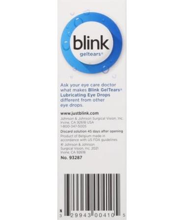 Buy Blink Gel Tears Lubricating Eye Drops 0.34 oz - Fast International Shipping | Relief for Dry Eyes - Buy Online on GoSupps.com