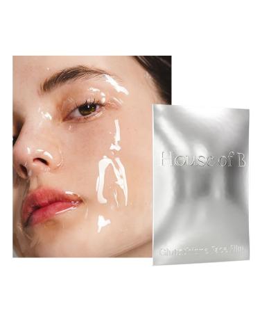 House of B Glow Glutathione 2-Step Face Film Set for Wrinkle Reduction & Skin Tone Enhancement Shine Your Light with Korean Mask 1 Count (Pack of 1)