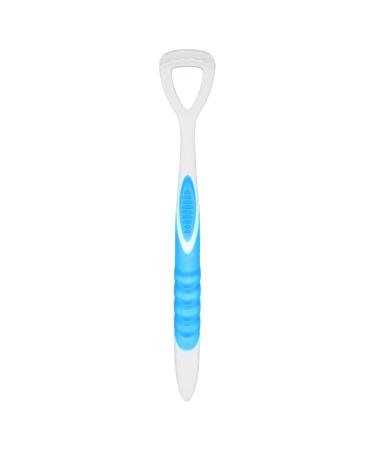 Ergonomic Tongue Scraper & Brush for Fresh Breath | Best Mouth Care Tool to Remove Plaque (Blue) - Buy Online on GoSupps.com
