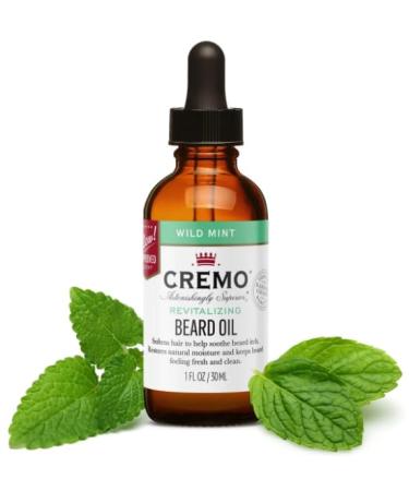 Cremo Beard Oil Revitalizing Wild Mint | Natural Moisture & Soften Beard | Pack of 2 (1 fl oz each - Buy Online on GoSupps.com