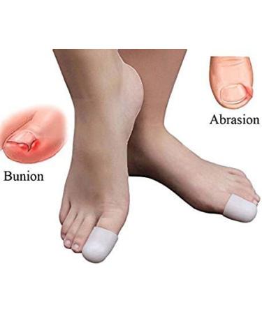 PediMend Big Toe Silicone Protector Sleeves for Blisters, Corns, Ingrown Toenails - Pain Relief for Men & Women - 1 Pair (White) - Buy Online on GoSupps.com