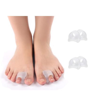 Hallux Valgus Toe Straightener | 4x Gel Toe Spreader for Bunion Correction & Overlapping Toes - Transparent Silicone Toe Separators - Buy Online on GoSupps.com