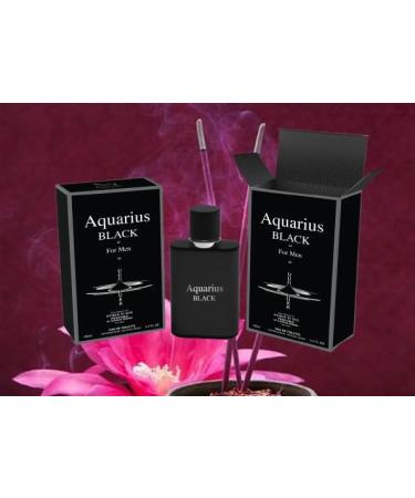 AQUARIUS BLACK Men's Designer Inspired Cologne EDT. Aromatic Aquatic fragrance for men 3.4 Fl. Oz. Eau de Parfum - Buy Online on GoSupps.com