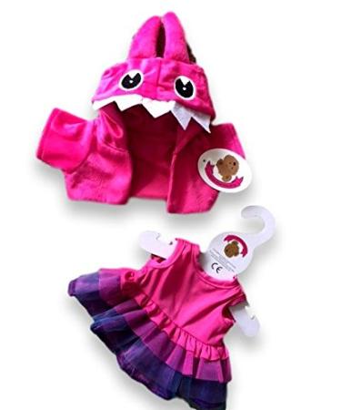 Teddy Bear Clothes Tutu Dress with Hooded Jacket Fits Build a Bear (Pink)