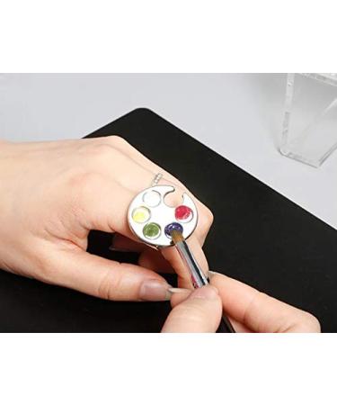 Mwoot 2-Piece Nail Art Palette Finger Rings | Mini Polish Holder & Drawing Color Palette | Manicure Tool for Nail Art & Gel Painting - Buy Online on GoSupps.com