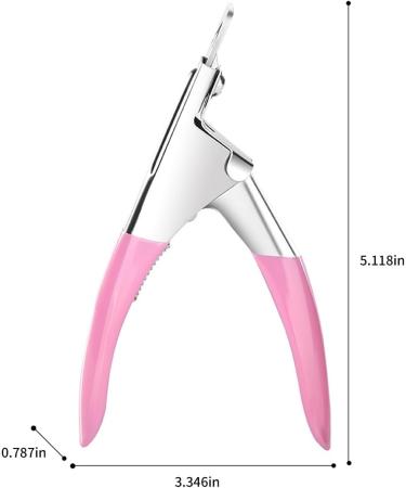 False Nail Tip Clipper Cutter Trimmer - Pink Acrylic Nail Tips Edge Cutter Tool - Buy Online on GoSupps.com