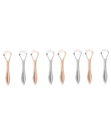 FRCOLOR 8 Pcs Tongue Brush Stainless Steel Household Tongue Board