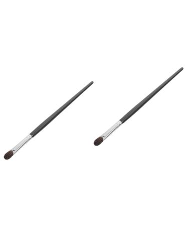 Didiseaon 2pcs Animal Hair Makeup Brush Eyeshadow Brush Makeup Supplies Girl Makeup Brush Beauty Brushes 17.70X0.70X0.70CMx2pcs Blackx2pcs