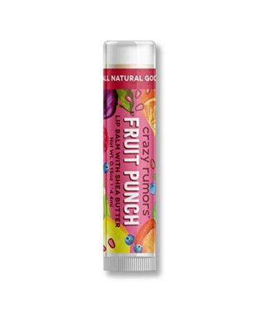 Crazy Rumors Fruit Punch Soothing Lip Balm Stick for Dry Lips 100% Natural Limited Edition Summer 2020 0.15 Oz