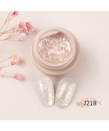 5ml Diamond Glitter Painting Gel Semi Permanent Soak Off UV Led Nail Gel Lacquer Shiny Sequins Decorations Gel Nail Varnish - (Color: J218)