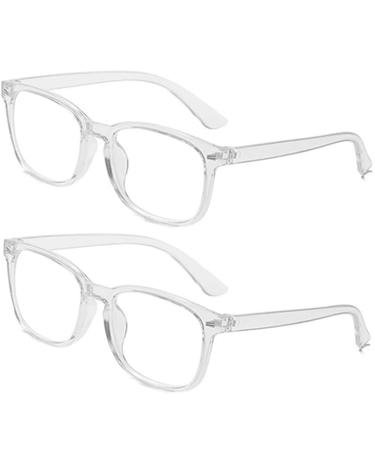 Eyglajdd Reading glasses for men reading gill reading aid Great glasses 2-pack 1.5 2.0 2.5 3.5 4.0 Dioptries black/transparent transparent 2.5 x