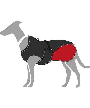 HUNTER Uppsala Cozy Dog Coat - Winter Water-Repellent Reflective Size 45 Anthracite/Red | Shop Internationally - Buy Online on GoSupps.com