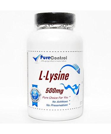 L-Lysine 500mg // 200 Capsules // Pure // by PureControl Supplements