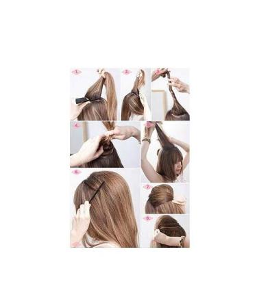 2Pcs Brown Sponge Hair Pad Volume Inserts for Women - Hair Comb Bun Maker Beehive Styler Tool - Buy Online on GoSupps.com
