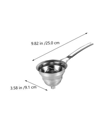 Zerodeko Oil Strainer Funnel Canning Funnel 3 Pcs Oil Spill Soy Sauce Stainless Steel Grease Filter Spoon Stainless Steel Funnel 25X9.1X8CMx3pcs Silverx3pcs - Buy Online on GoSupps.com