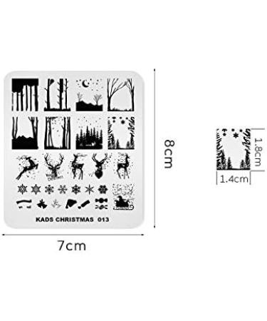 Christmas Snow Elk Nail Art Stamping Plate - Nature Series (CH013) - Buy Online on GoSupps.com