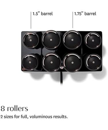 T3 Volumizing Hot Rollers Set with 4 44 mm and 4 38 mm Hot Rollers Featuring Dual Temperature Control and Ceramic Heaters - Buy Online on GoSupps.com