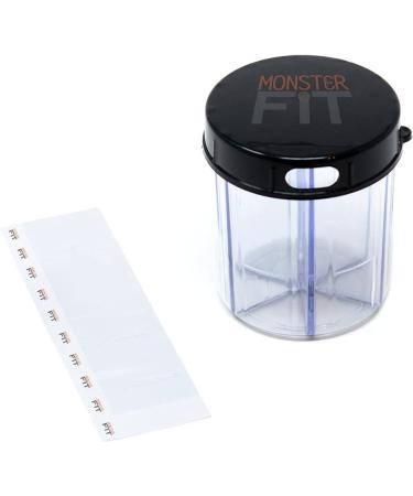 Monster Jr Supplement Pill Dispenser - Easily Dispense Small to Medium Medication and Vitamins with Labels, 1 Pack - Buy Online on GoSupps.com