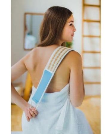 Unknown Cotton Massage Sponge | Peeling Back Strap - 8x70 cm for Soothing Exfoliation | International Shipping - Buy Online on GoSupps.com