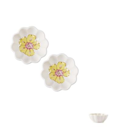 Fruit Bowl Snack Containers Soy Sauce Plate Flower Shape Ceramic Mini Condiment Dish Side Dish Appetizer Plate Sushi Soy Dip Bowl Serving Plate Set Breakfast Bowls (Color : A) (B)