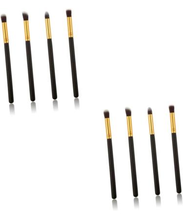 DOITOOL 8 Pcs Eyeshadow Synthetic Eye Make- up Brush Kit Eye Make-up Brush Kit Makeup Brush Small Hairbrush mediumx2pcs Black+goldx2pcs - Buy Online on GoSupps.com