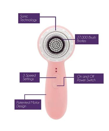 Michael Todd Beauty Soniclear Petite Facial Cleansing Brush System - 3-Speed Exfoliating Face Brush - Buy Online on GoSupps.com