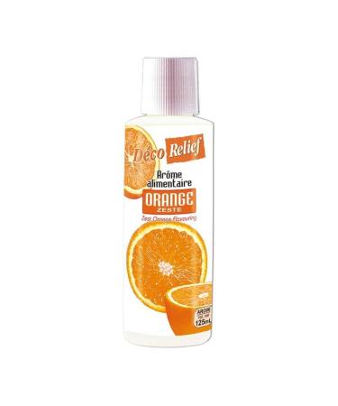D co Relief - Orange Liquid Flavor 125ml - Food Flavor for Baking Cooking - Professional Ingredient