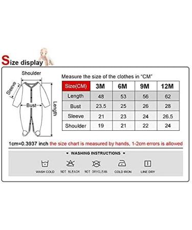 MAMIMAKA Baby Rompers Pajamas Cotton Jumpsuit | Long Sleeve Footed Bodysuit 6-9 Months Grey - Buy Online on GoSupps.com