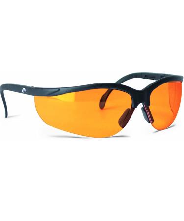 Walker's Sport High-Grade Polycarbonate Lenses Half Frame Soft Rubber Nose Piece Adjustable Safety Shooting Glasses Amber