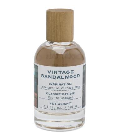 Tru Fragrance VINTAGE SANDALWOOD Eau de Cologne spray 3.4 fl oz