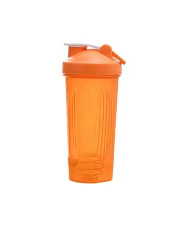 melairo Shaker Cup Sports Portable Pratique Remuer Tasse 600Ml Plastique Shakers Bouteille Adultes Facile Installer Facile Utiliser Orange