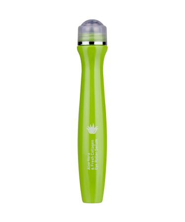 Aloe Vera and Fresh Collagen Eye Roller Serum, Anti-wrinkle, Anti Bags, Reduces Dark Circles Puffiness and Bags 15milliliter (0.50 fl.oz.) Green - Buy Online on GoSupps.com