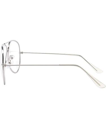 Buy ALWAYSUV Classic Vintage Metal Frame Glasses - Decorative Silver Eyewear | International Shipping Available - Buy Online on GoSupps.com