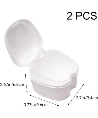 Wudaizhi Tooth Bathing Bag - Orthodontics Toothholder Box for False Teeth | Plastic Container with Filter | Soak & Store Prostheses | Pink & White - Buy Online on GoSupps.com