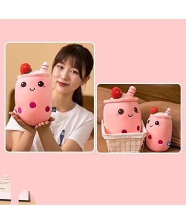 Domeilleur BoBa Plushie 24cm Red Soft Pillow Stuffed Toy | Bubble Tea Cup Shaped Hugging Cushion | Gift for Girlfriend | Skin-friendly Comfortable Cuddle Toy - Buy Online on GoSupps.com