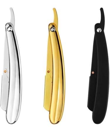 Buy Manual Razor Folding Handle Barber Shaving Tool - Golden Hair Trimmer & Beard Set International Shipping Available - Buy Online on GoSupps.com