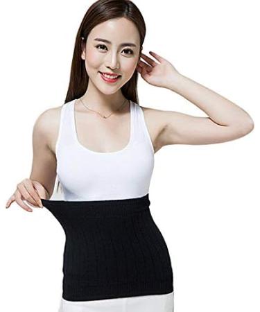 Unisex Warm Soft Cashmere Waist Warmer | Elastic Wool Warming Belt for Lower Back Support - Black - Buy Online on GoSupps.com