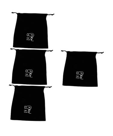 LALADEFIEE 4pcs Flannel Hair Dryer Bag Hair Dryer Carrying Bags Accessories Hair Curler Travel Bag Blowdryer