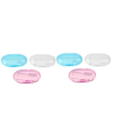 Minkissy 6 Stk silicone milk toothbrush newborn toothbrush fingers sleeve toothbrush finger toothbrush for children toothbrush made of silicone children toothbrush fingers bed manual pebbles