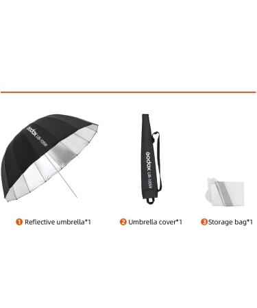 Godox UB-105W 41.3 105cm Parabolic Deep Reflective Umbrella White Inner for Photography and Video Shooting - Buy Online on GoSupps.com